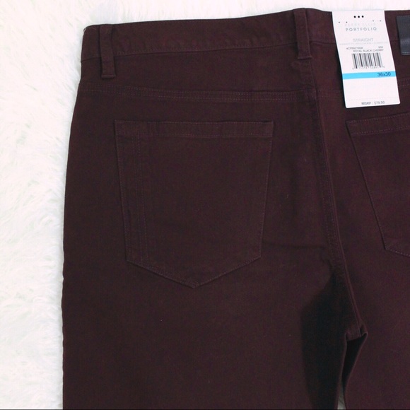LAST FEW! NWT Men’s Perry Ellis Portfolio Straight Leg Pant - Picture 6 of 8